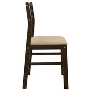 Bucknell 3-piece Round Drop Leaf Dining Table Set Cappuccino - 130005