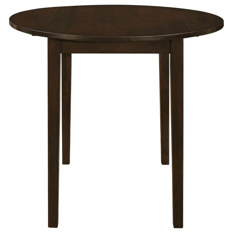 Bucknell 3-piece Round Drop Leaf Dining Table Set Cappuccino - 130005