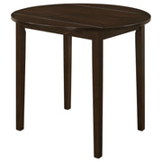 Bucknell 3-piece Round Drop Leaf Dining Table Set Cappuccino - 130005