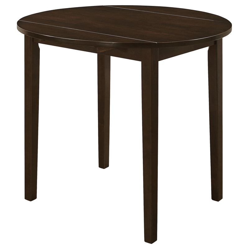Bucknell 3-piece Round Drop Leaf Dining Table Set Cappuccino - 130005