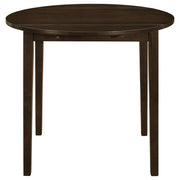 Bucknell 3-piece Round Drop Leaf Dining Table Set Cappuccino - 130005