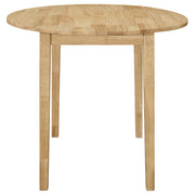 Bucknell 3-piece Round Drop Leaf Dining Table Set Natural - 130006