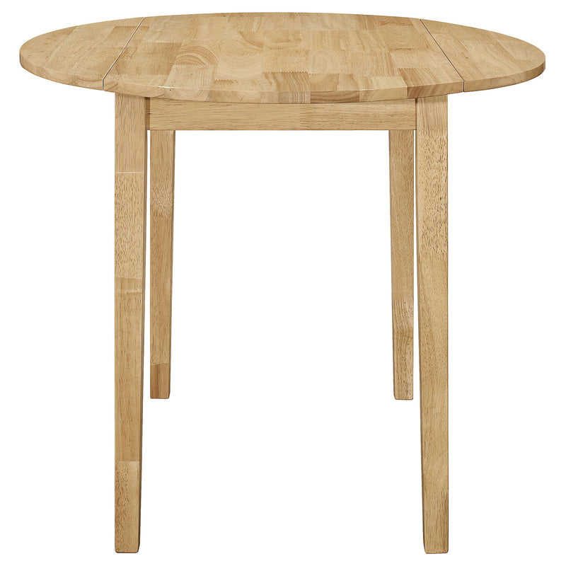 Bucknell 3-piece Round Drop Leaf Dining Table Set Natural - 130006