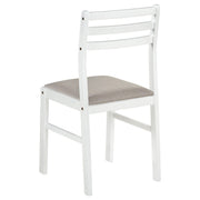 Bucknell 3-piece Round Drop Leaf Dining Table Set White - 130005WHT