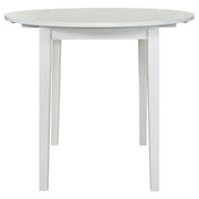 Bucknell 3-piece Round Drop Leaf Dining Table Set White - 130005WHT