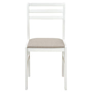 Bucknell 3-piece Round Drop Leaf Dining Table Set White - 130005WHT