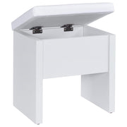 Bunbury Makeup Vanity Table Set Storage Mirror and Stool White - 930280