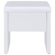 Bunbury Makeup Vanity Table Set Storage Mirror and Stool White - 930280