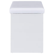 Bunbury Makeup Vanity Table Set Storage Mirror and Stool White - 930280