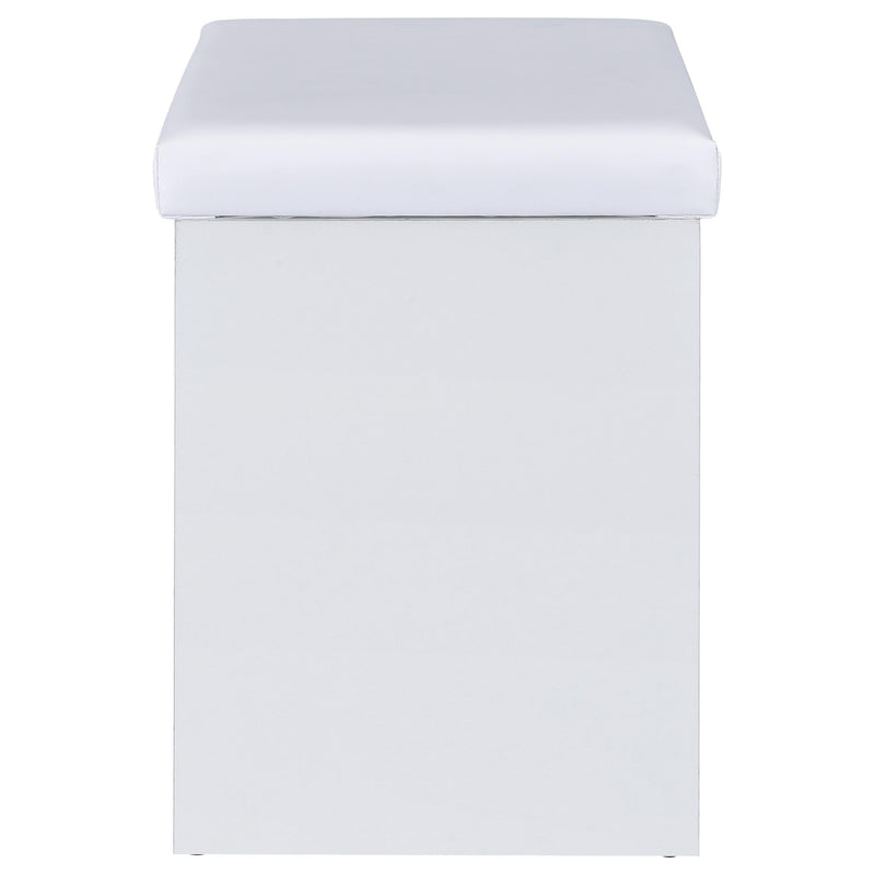 Bunbury Makeup Vanity Table Set Storage Mirror and Stool White - 930280