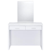 Bunbury Makeup Vanity Table Set Storage Mirror and Stool White - 930280