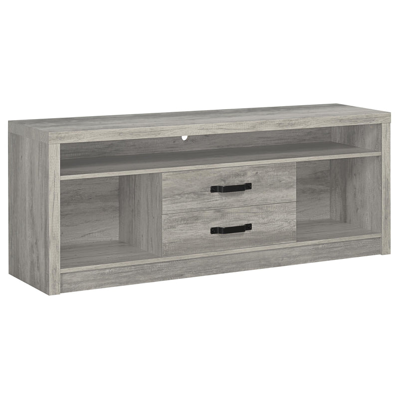 Burke 3-piece 59-inch TV Entertainment Center Grey Driftwood - 701024-SET