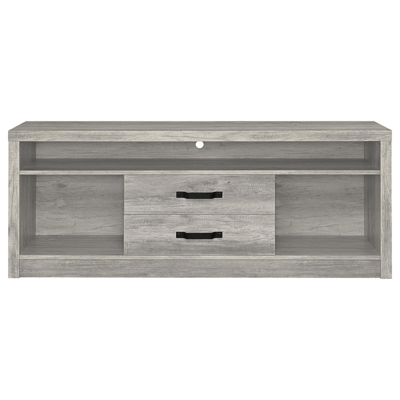 Burke 3-piece 59-inch TV Entertainment Center Grey Driftwood - 701024-SET