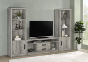 Burke 4-shelf Engineered Wood Media Tower Grey Driftwood - 707726