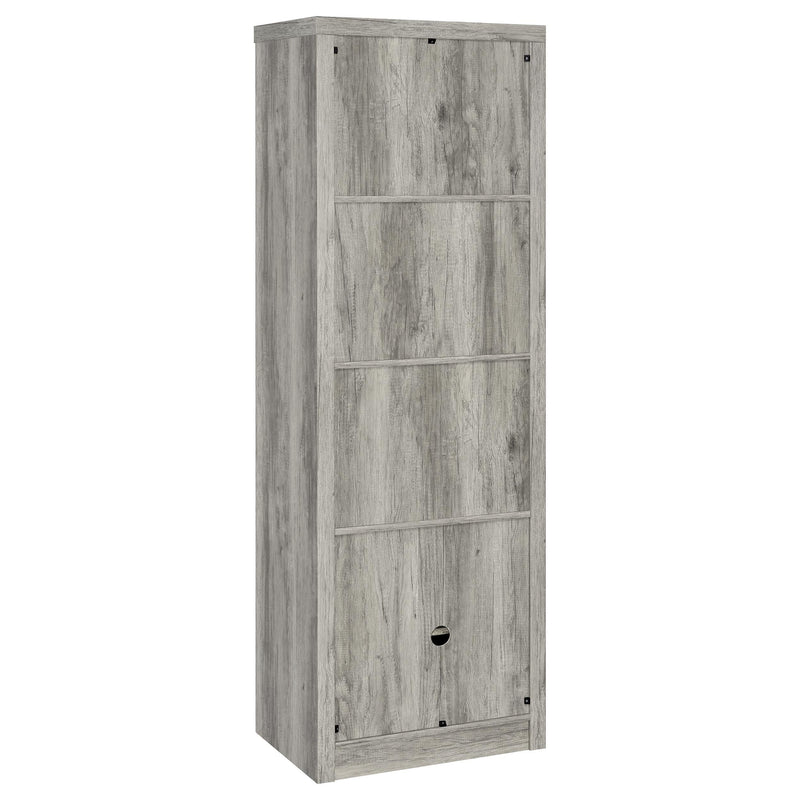 Burke 4-shelf Engineered Wood Media Tower Grey Driftwood - 707726