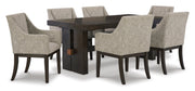 Burkhaus Dark Brown Extendable Upholstered Dining Set - DMV FurnitureDining Room Set