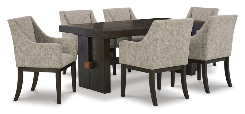 Burkhaus Dark Brown Extendable Upholstered Dining Set - DMV FurnitureDining Room Set