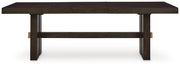 Burkhaus Dining Table and 6 Chairs in Dark Brown - PKG023626