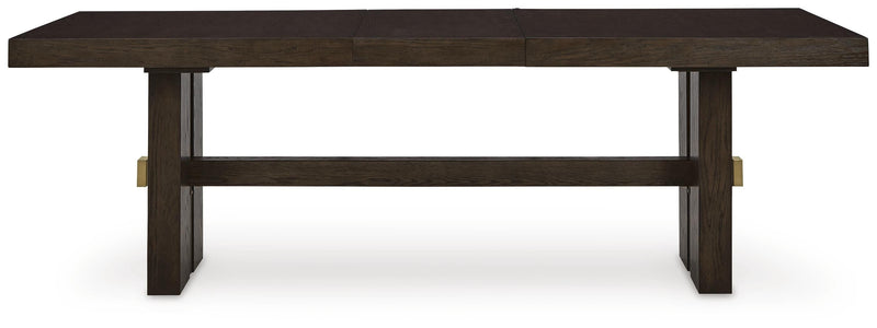 Burkhaus Dining Table and 6 Chairs in Dark Brown - PKG023626