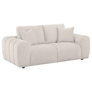 Burnett 3-piece Chenille Upholstered Sofa Set Ivory - 504955-S3