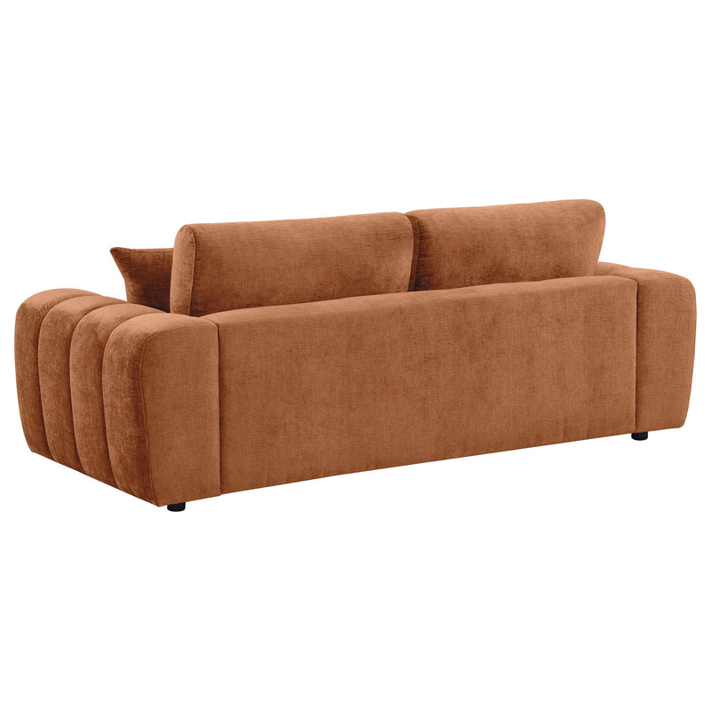Burnett 4-piece Chenille Upholstered Sofa Set Burnt Orange - 504951-S4