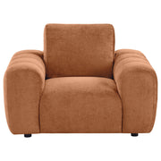 Burnett Chenille Upholstered Accent Chair Burnt Orange - 504953
