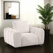 Burnett Chenille Upholstered Accent Chair Ivory - 504957