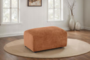 Burnett Chenille Upholstered Ottoman Burnt Orange - 504954