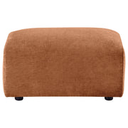 Burnett Chenille Upholstered Ottoman Burnt Orange - 504954