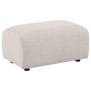 Burnett Chenille Upholstered Ottoman Ivory - 504958