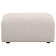 Burnett Chenille Upholstered Ottoman Ivory - 504958