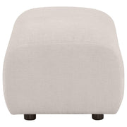 Burnett Chenille Upholstered Ottoman Ivory - 504958