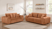 Burnett Chenille Upholstered Wide Arm Loveseat Burnt Orange - 504952