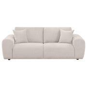 Burnett Chenille Upholstered Wide Arm Sofa Ivory - 504955
