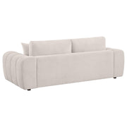 Burnett Chenille Upholstered Wide Arm Sofa Ivory - 504955