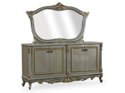 Buse 78" Wide 4 Door Buffet With Mirror - Buffets & Sideboards