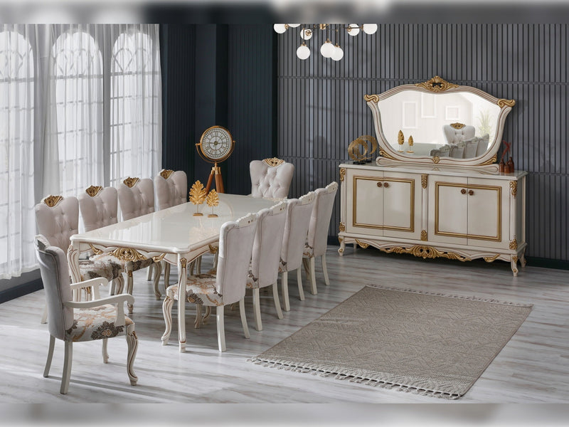 Buse Diningroom Consol With Mirror Cream - 115-BUS-HM571-CONWM