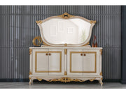 Buse Diningroom Consol With Mirror Cream - 115-BUS-HM571-CONWM