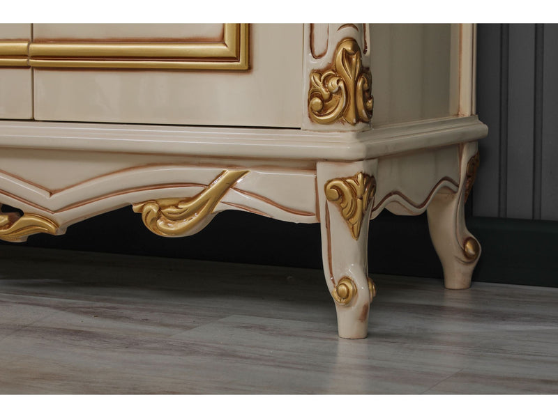 Buse Diningroom Consol With Mirror Cream - 115-BUS-HM571-CONWM