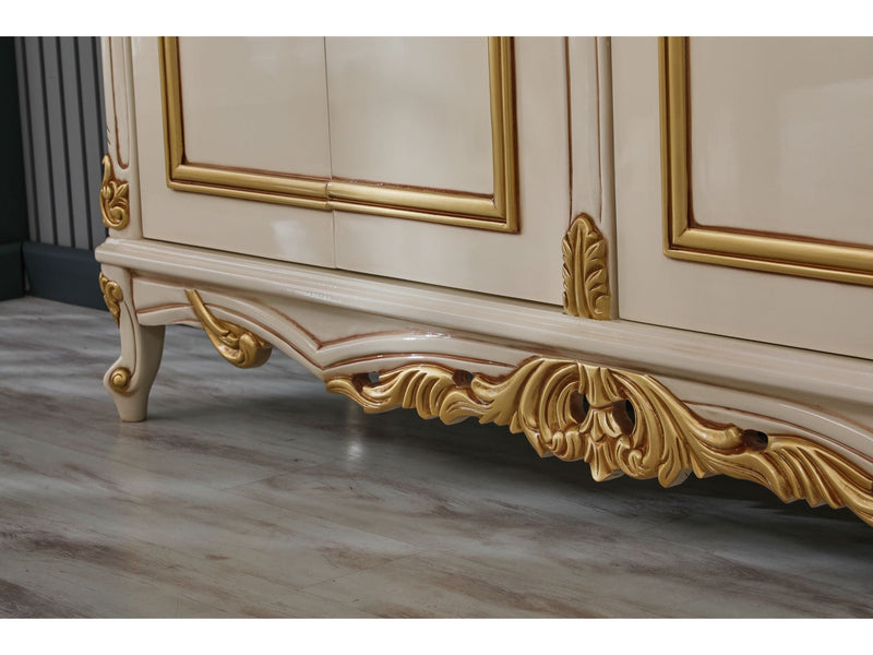 Buse Diningroom Consol With Mirror Cream - 115-BUS-HM571-CONWM