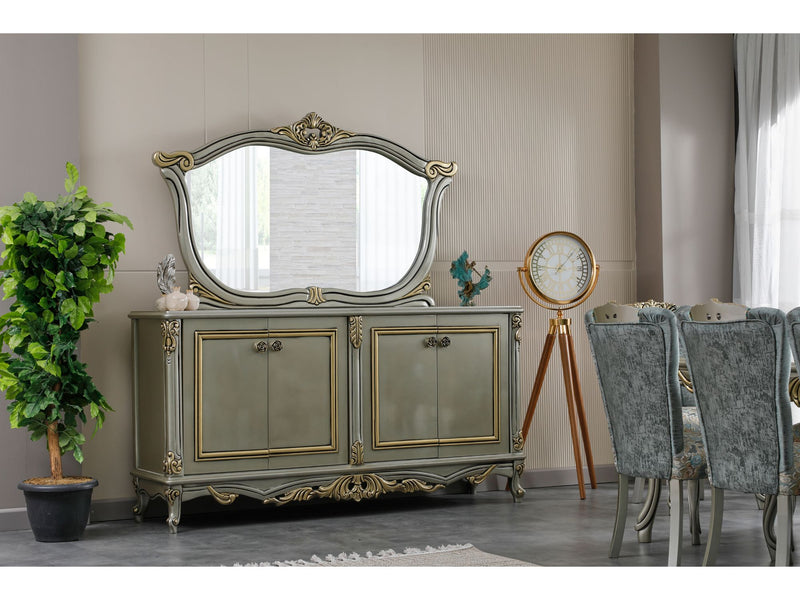 Buse Diningroom Consol With Mirror Light Green - 115-BUS-HM620-CONWM