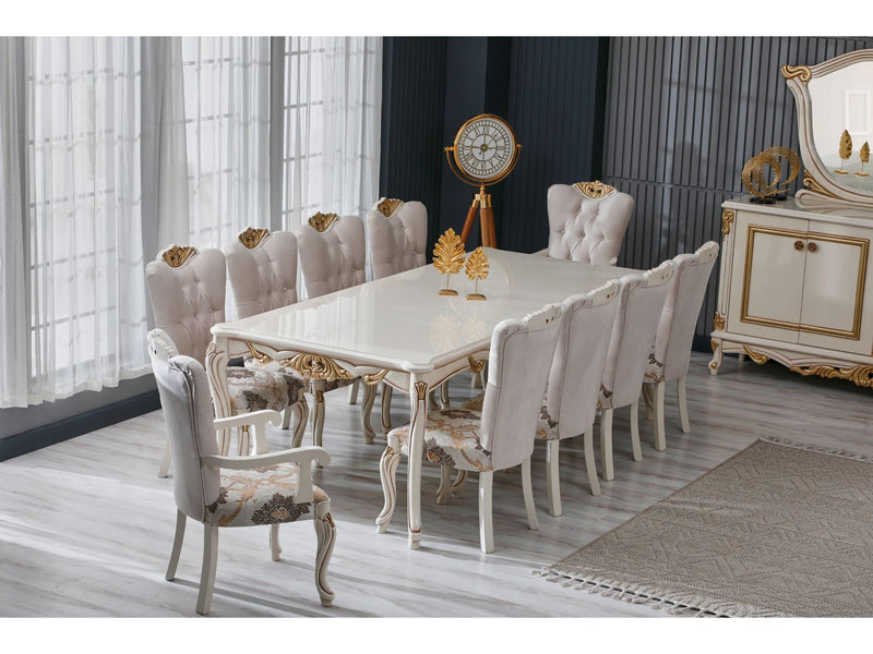 Buse Diningroom Table Cream - Table 97" - 115-BUS-HM571-DT-8