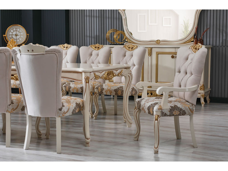Buse Diningroom Table Cream - Table 97" - 115-BUS-HM571-DT-8