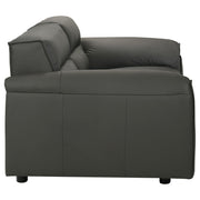Buxton 2-piece Leather Upholstered Sofa Set Graphite - 509504-S2
