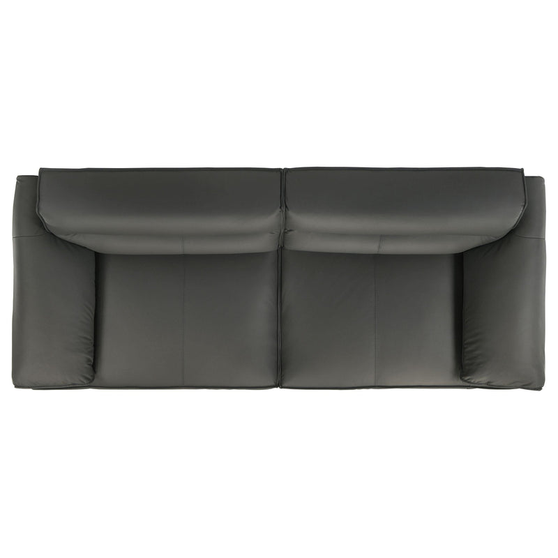 Buxton 2-piece Leather Upholstered Sofa Set Graphite - 509504-S2