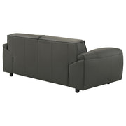 Buxton Top Grain Leather Upholstered Loveseat Graphite - 509505