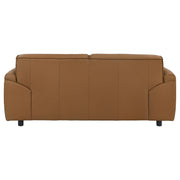 Buxton Top Grain Leather Upholstered Loveseat Orange - 509502