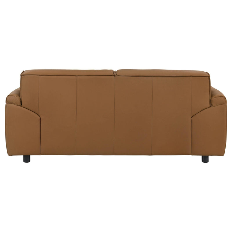 Buxton Top Grain Leather Upholstered Loveseat Orange - 509502