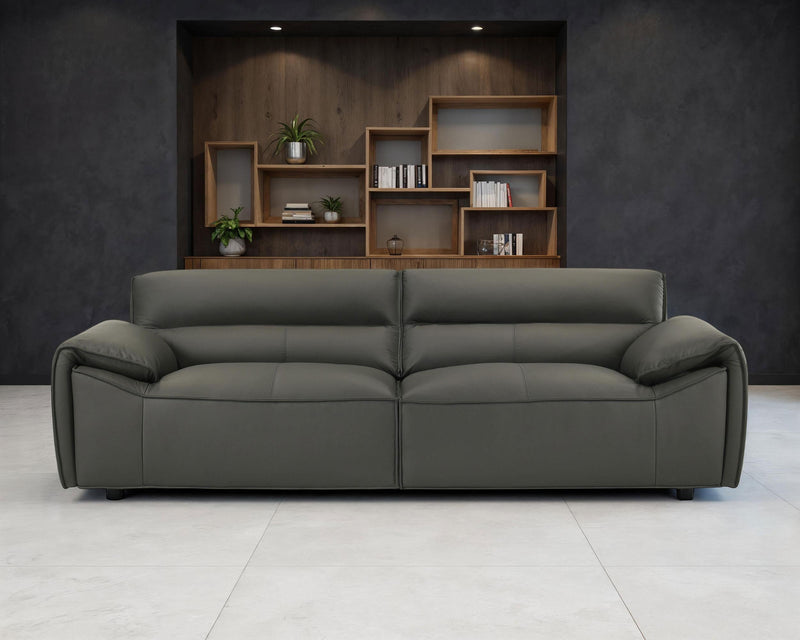 Buxton Top Grain Leather Upholstered Sofa Graphite - 509504
