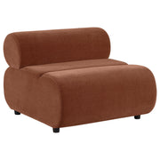 Byrne Velvet Upholstered Armless Chair Rust - 503991AC